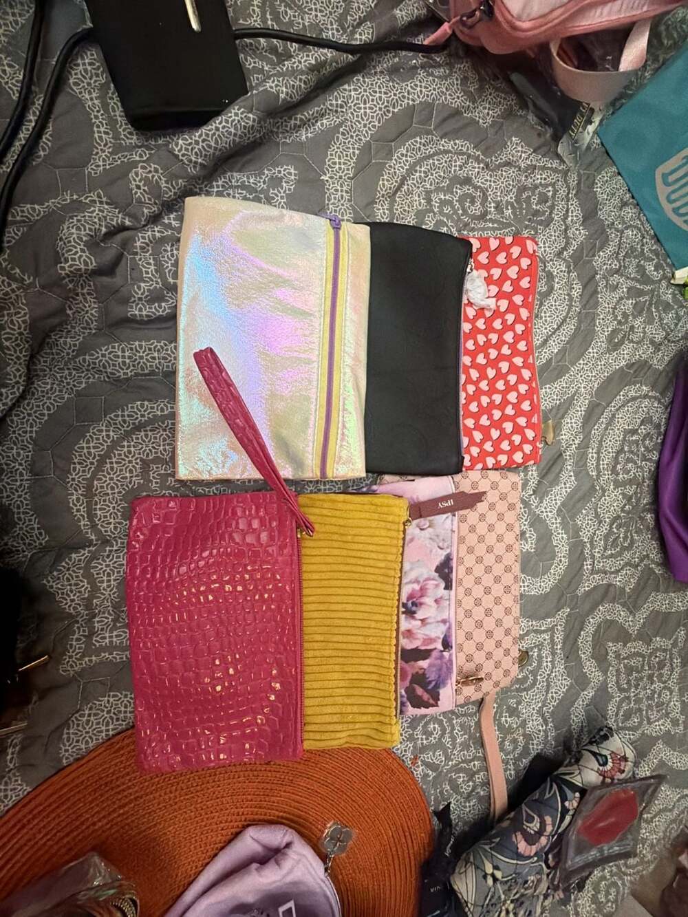 IPSY Makeup Bags Lot of 7 Cosmetic Travel Pouches Assorted Styles